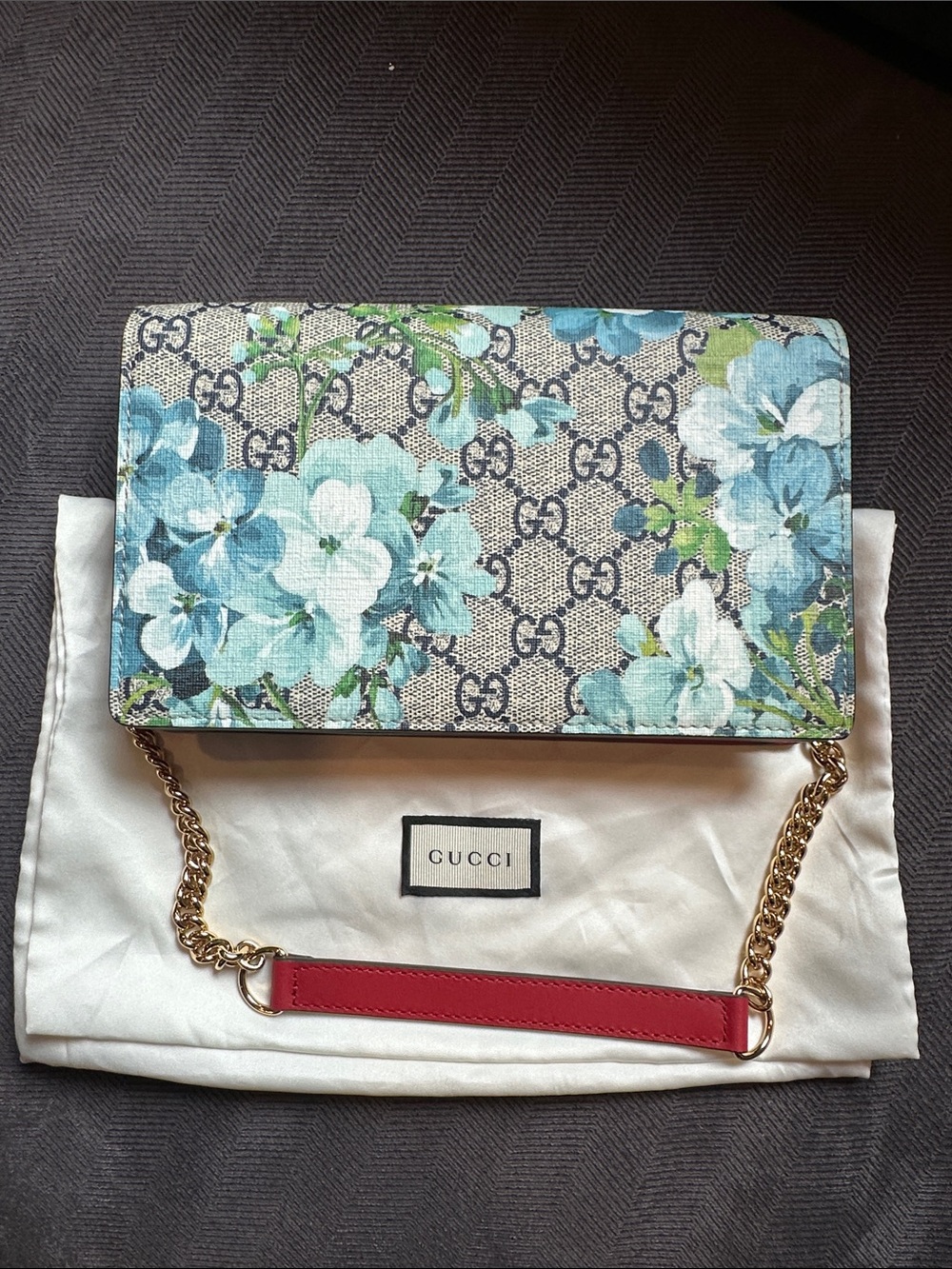 Gucci Blooms Floral GG Canvas Chain Shoulder Bag